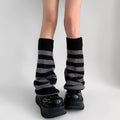 Striped Colorblock Flared Leg Warmers OLA020 oliviroa オリヴィオラ